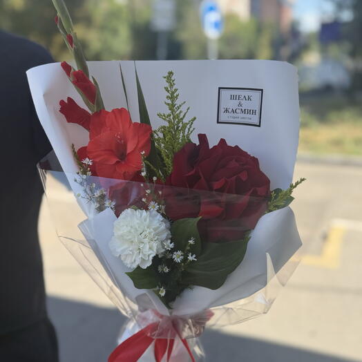 Букет на 1 сентября с французской розой