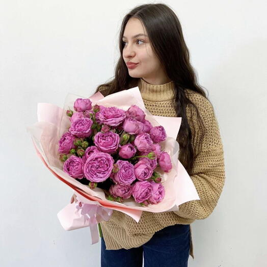Букет с пионовидной розой