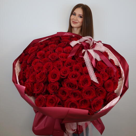 Букет из 101 красной розы