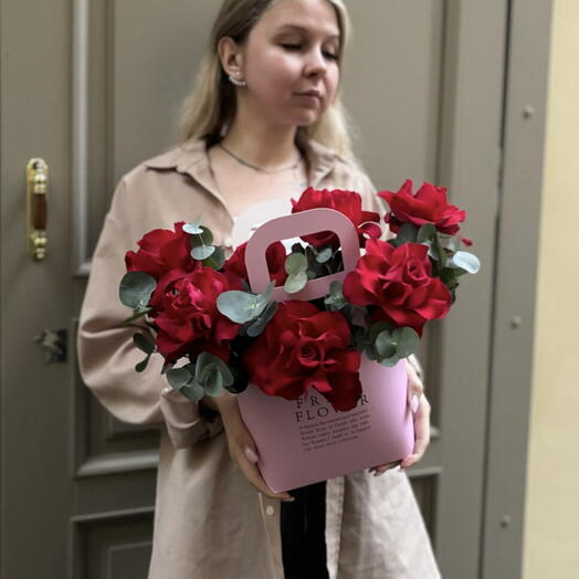 Французские розы в сумочке