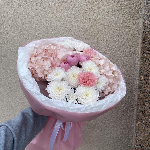 ☁️🌸Воздушный букет с гортензией☁️🌸