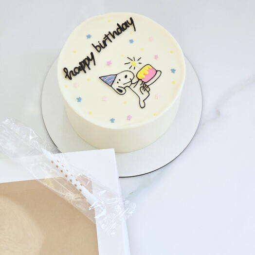 Бенто торт Happy birthday с собачкой
