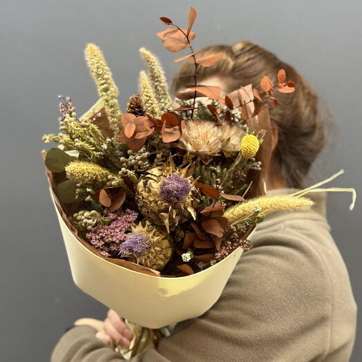 Букет «Улун» 🌾 из сухоцветов