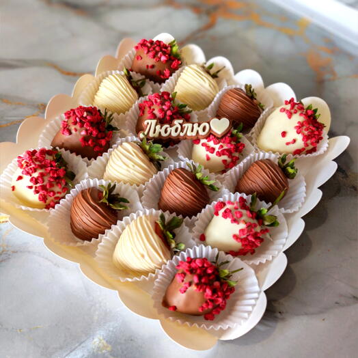Клубничка в бельгийском шоколаде 16шт