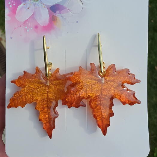 Серьги Клен
