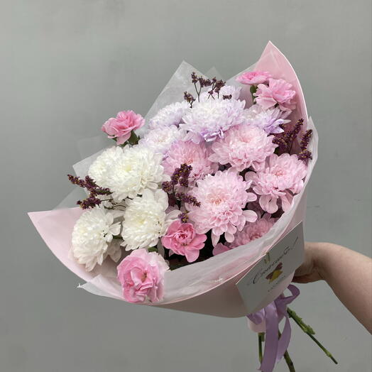 Нежные хризантемы Алтай с диантусами