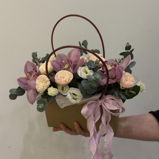 Flowers in an orchid box