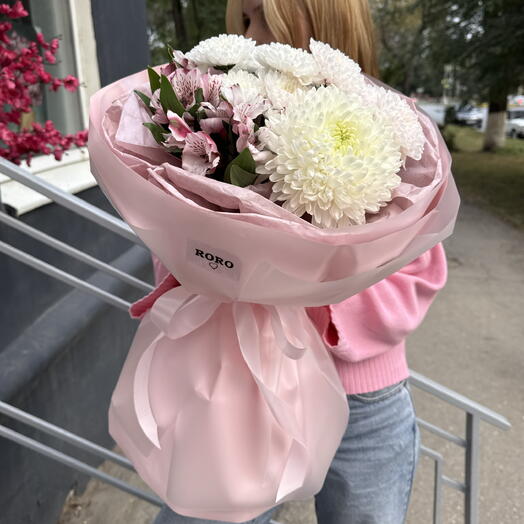 Нежный букет с Хризантемой💐💖💕