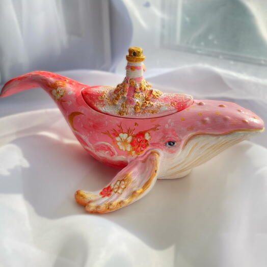 Свеча «Цветочный кит»🌸🐋🩷
