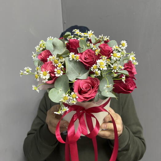 Ромашка с Малиновой Розой🌺