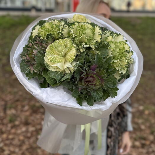 Моно букет из брассики💚