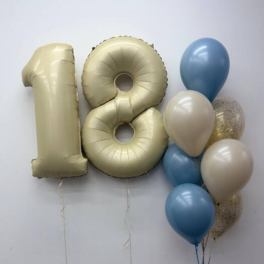 Набор шаров на 18 лет «Совершеннолетний»