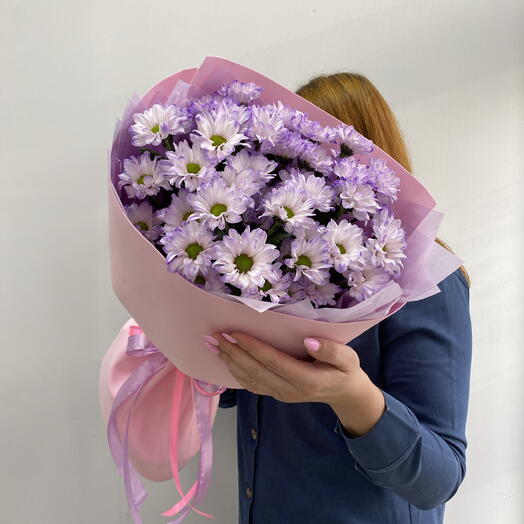 Букет ярких хризантем💜