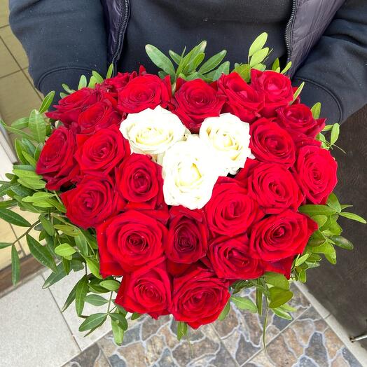 Flores en una Caja de hermosas rosas fragantes "estás En mi corazón"