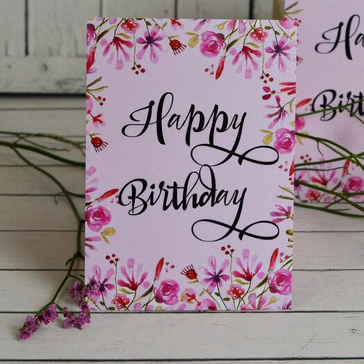 Открытка "Happy Birthday"