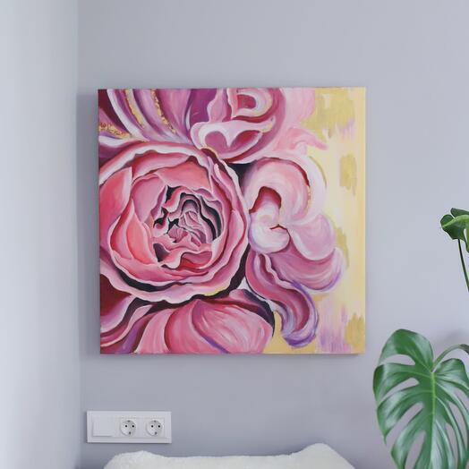Pintura "Rosa De Peonía"