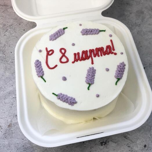 Бенто-торт на 8 марта белый