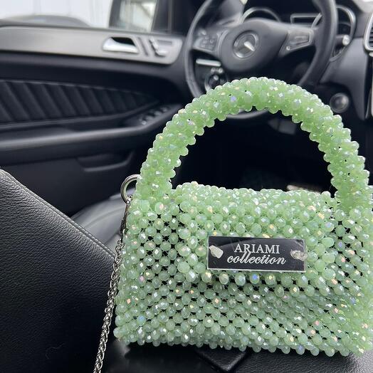 Bolso de cristal VETRO Cristallo-verde CHIARO