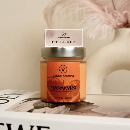 Соевая свеча ручной работы - маракуйя