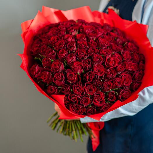101 красная роза 1128f