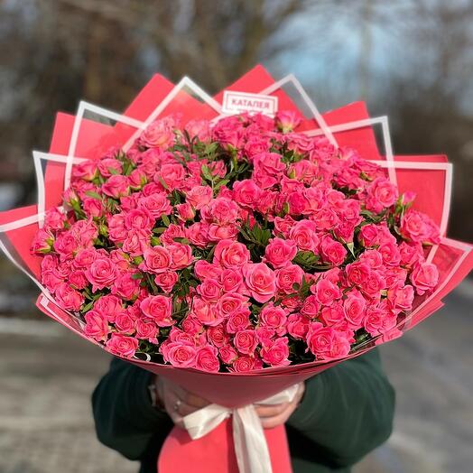 Bouquet of 51 bush roses