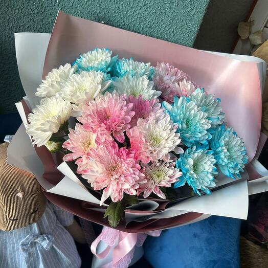 Цветные хризантемы💞