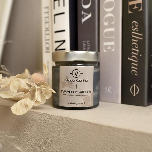 Соевая свеча - пачули и ваниль