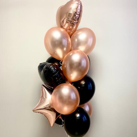Набор шаров Rose Gold and Black