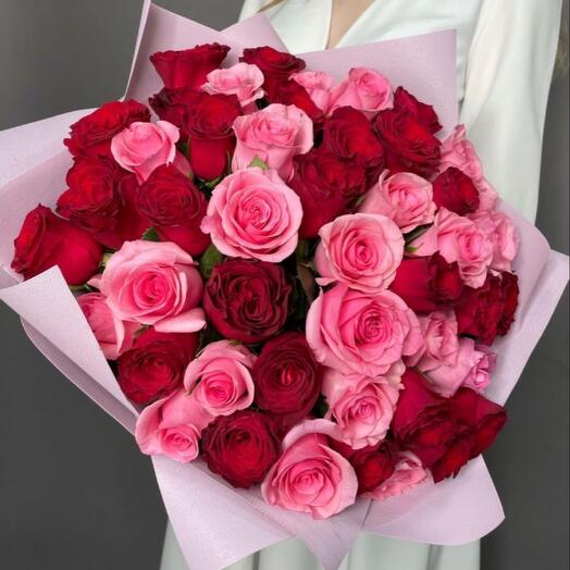 Букет 59 оттенков розового 💕