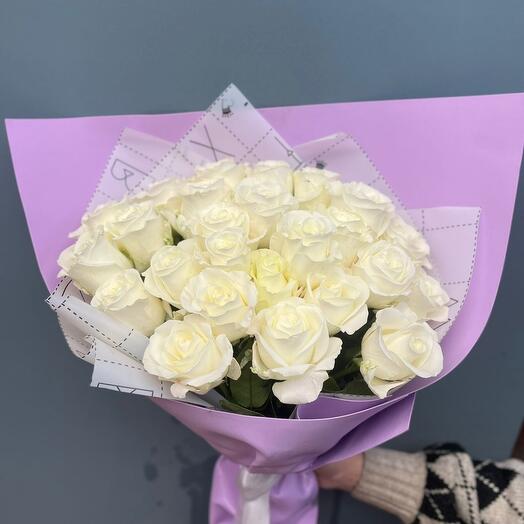 25 rosas blancas