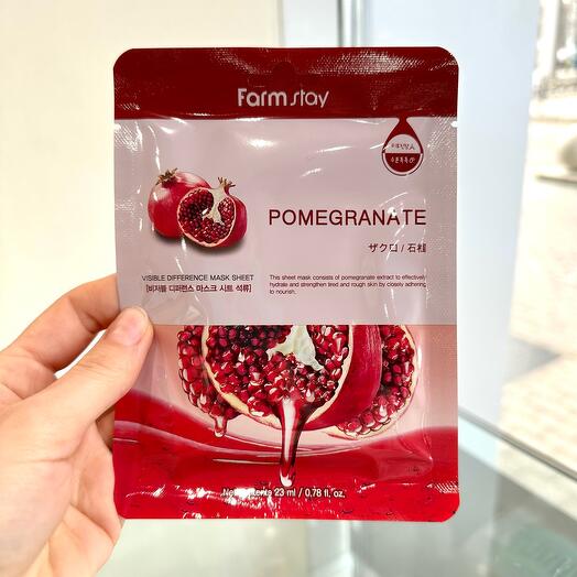 Тканевая маска с гранатом Farm stay Visible Difference Mask Sheet Pomegranate