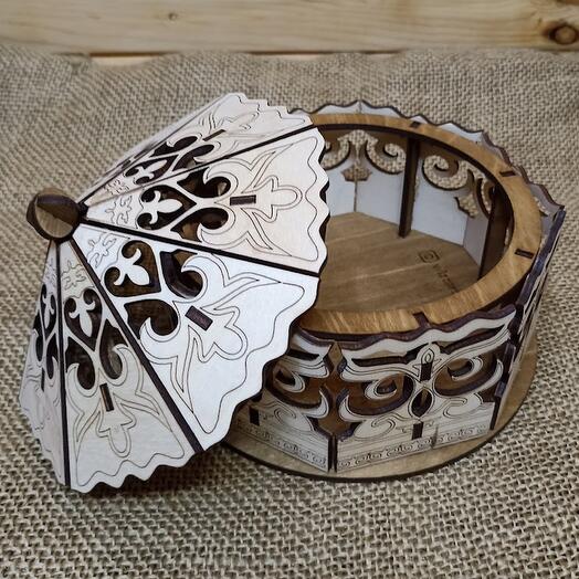 Декоративная вазочка "юрта"