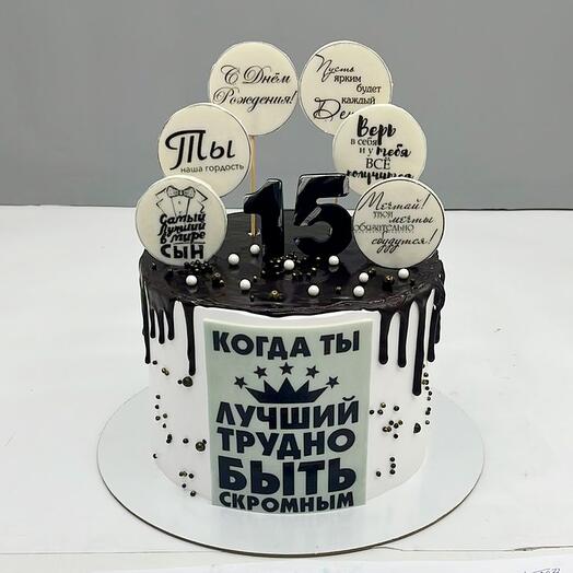 Торт на 15 лет мальчику