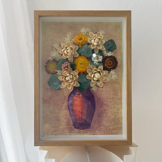 Dried flowers frame