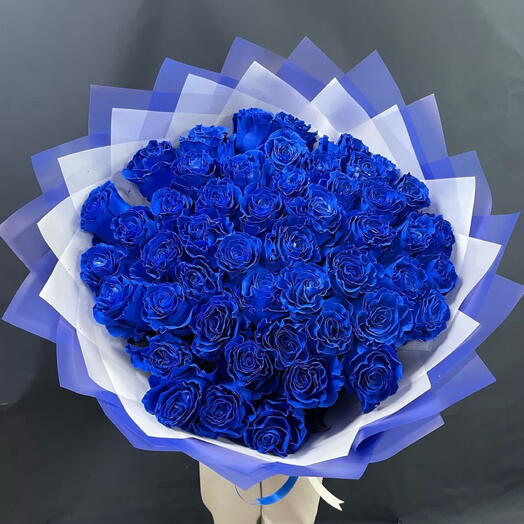 Букет 51 синих роз 💙