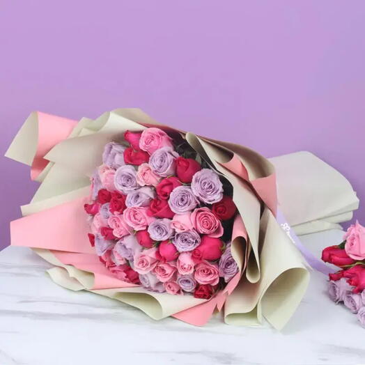 Sweet and Gentle 51 Roses Bouquet