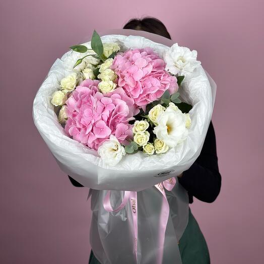 Pink hydrangea bouquet