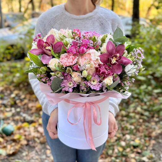 Flores frescas en Caja