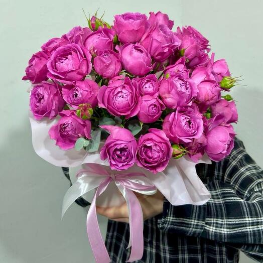 Кустовые пион розы в коробке💞