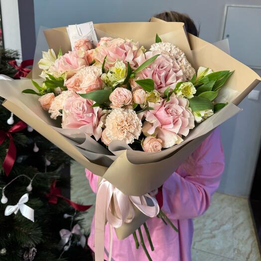 Delicate cappuccino bouquet