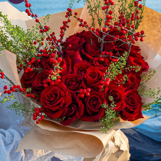 Red roses bouquet