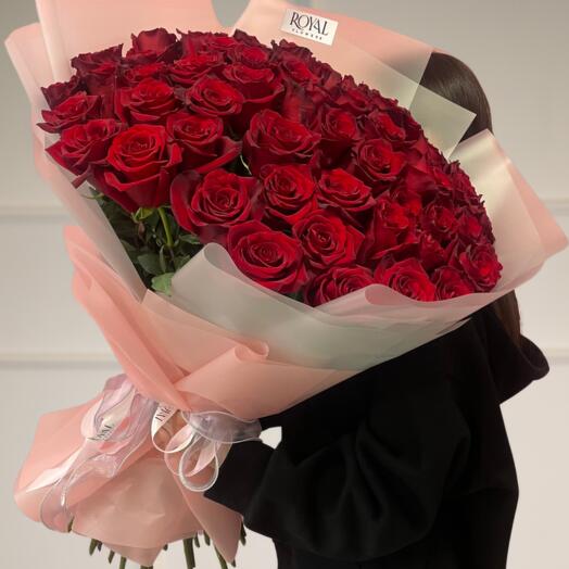 51 роза (высокие)