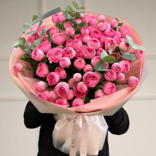 Кустовые розы 15 веток