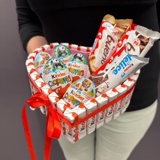 Букет из конфет kinder