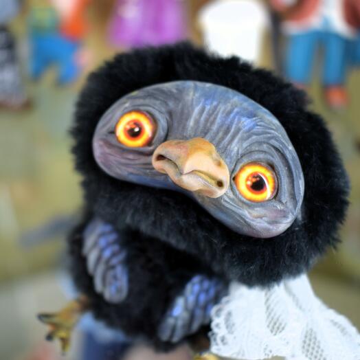 Ворона, игрушка, ручная работа