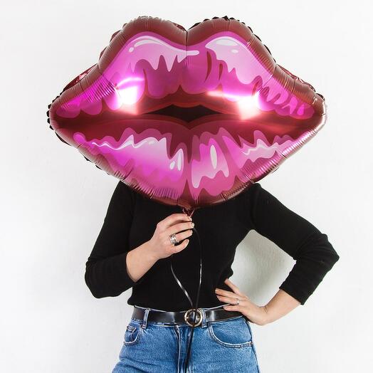 Шар с Гелием Губы 👄 76 см