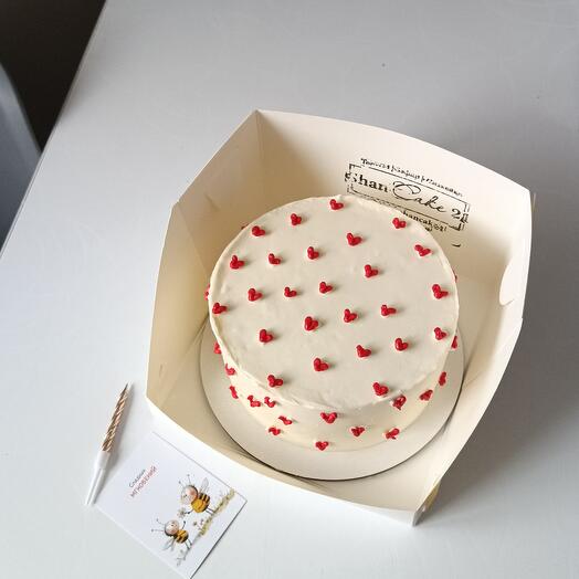 Бенто-торт с сердечками