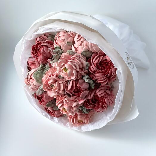 Зефирные Пионы вкуса яблоко и смородина