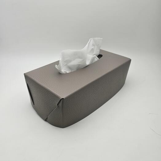 VR-01WG Салфетница из кожи, теплый серый 23х12х7см