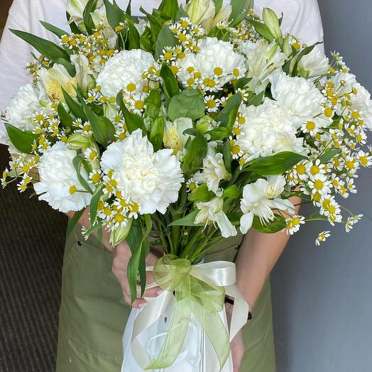 🌼Букет из альстромерий, ромашек и диантусов для нее